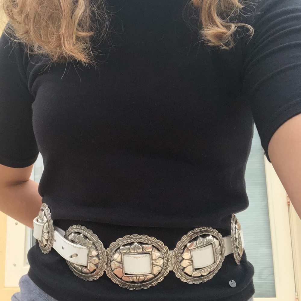 Vintage Brighton Silver Concho Belt